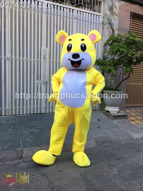 cho thuê mascot teddy gấu vàng giá rẻ
