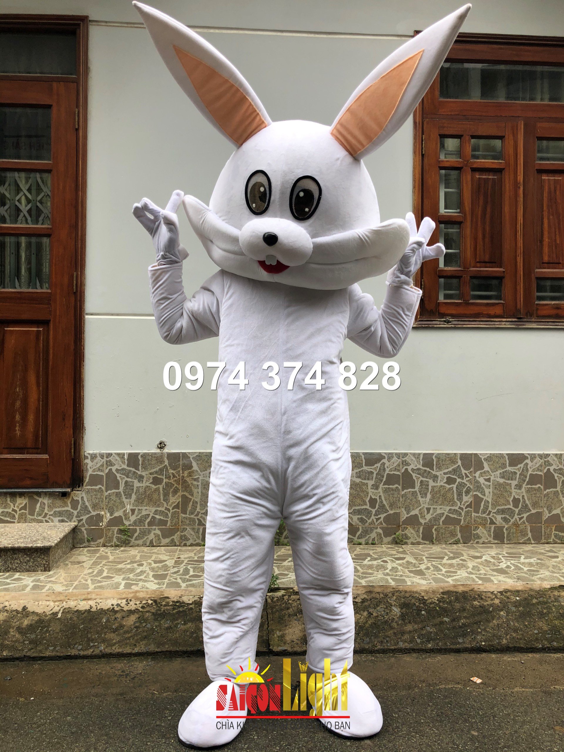 cho thuê mascot thỏ trắng giá rẻ